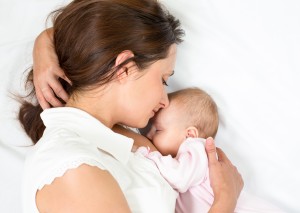breastfeeding mom and baby